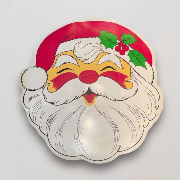 Vintage 90's Santa Placemat Christmas Town and Country Linen Vinyl 1994 - Picture 2 of 15